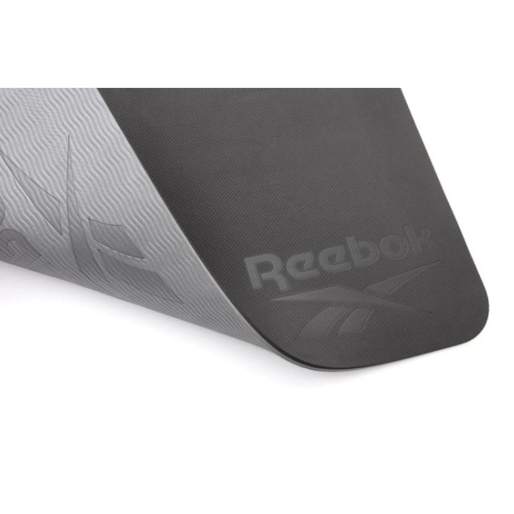 Двосторонній килимок для йоги Reebok Double Sided Yoga Mat чорний, сірий Уні 176 х 61 х 0,6 см RAYG-11042BKGR