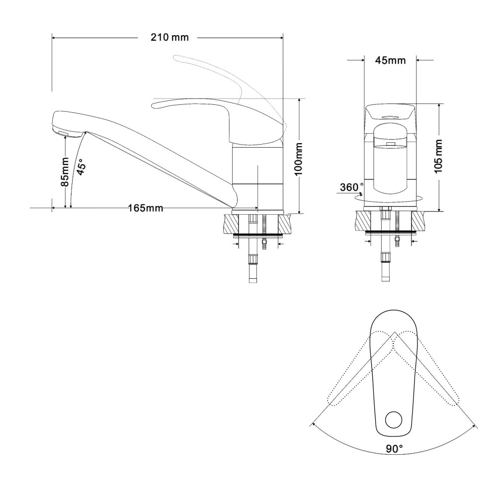 Кухонний змішувач ROZZY JENORI Baron RBZ014-6K