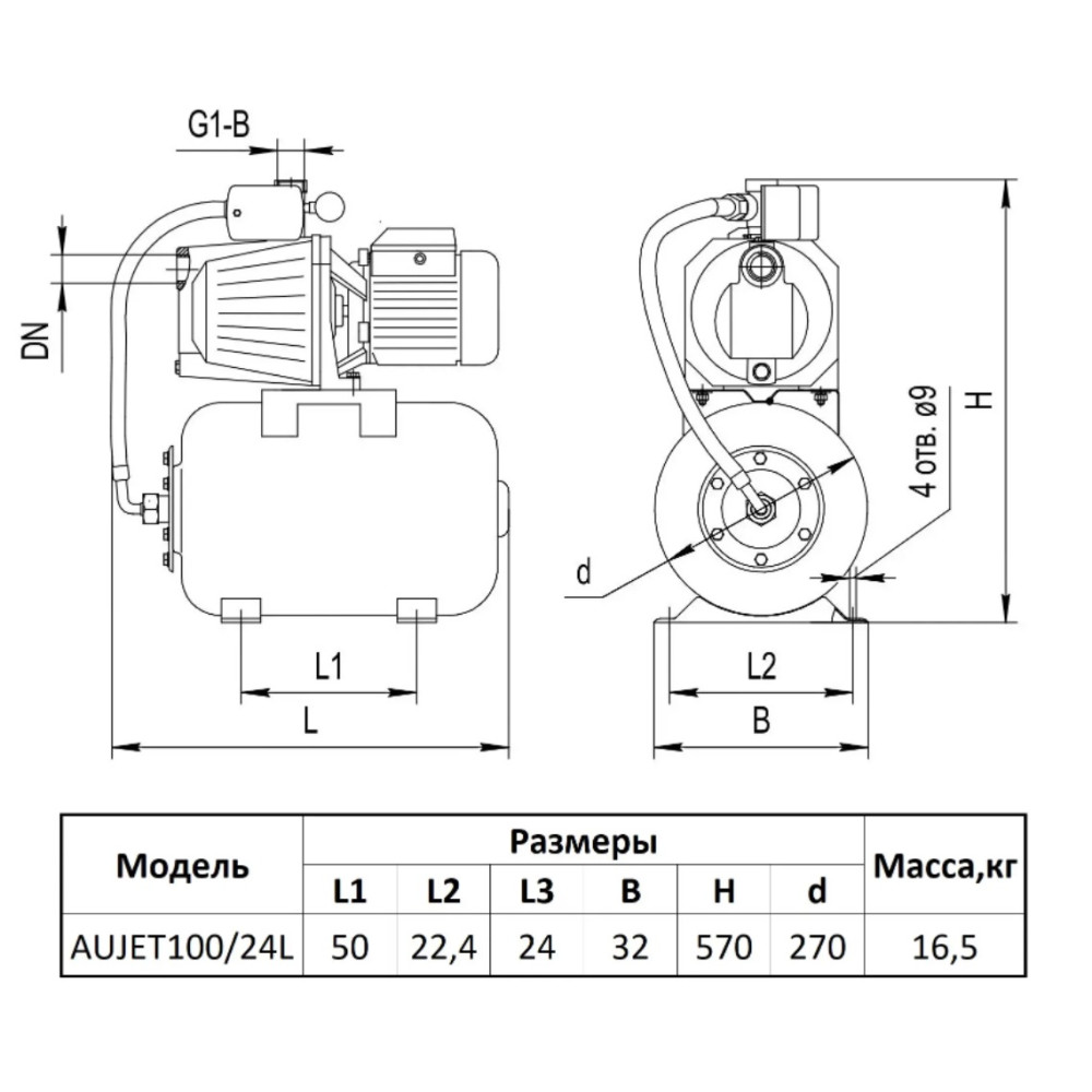 Насосна станція Rudes AUJET 100/24L