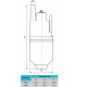 Вибрационный насос Rudes VB60 кабель 20 м