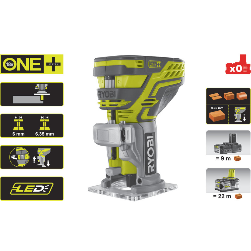 Фрезер Ryobi R18TR-0 ONE+18В