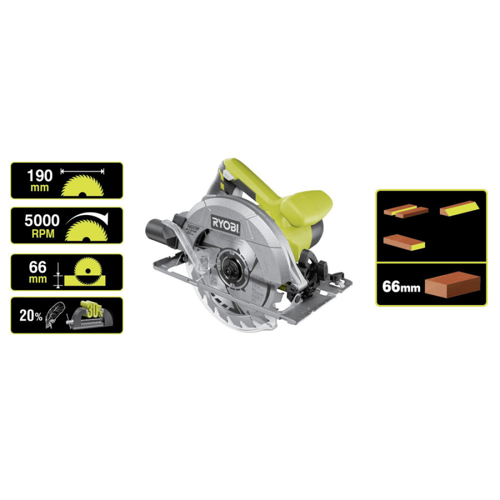 Пила дисковая Ryobi RCS1400-G 1400 Вт