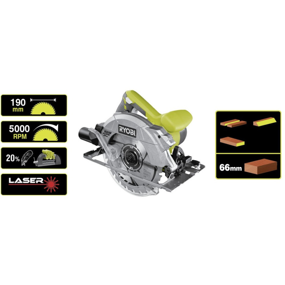 Пила дискова Ryobi RCS1600-PG 1600 Вт