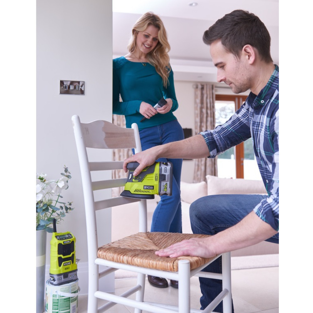 Дельташліфмашина Ryobi ONE+ R18PS-0 акумуляторна без АКБ і ЗП