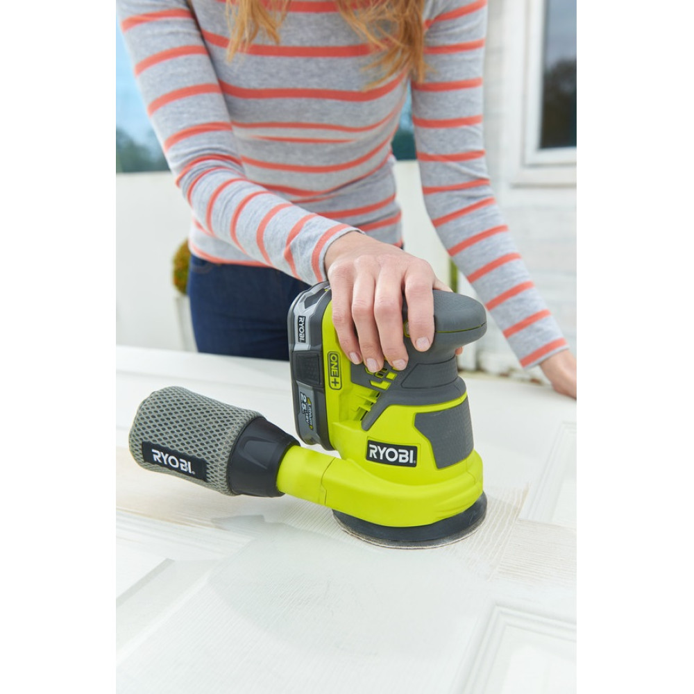 Шліфмашина ексцентрикова Ryobi ONE+ RROS-0 акумуляторна 18В без АКБ и ЗП