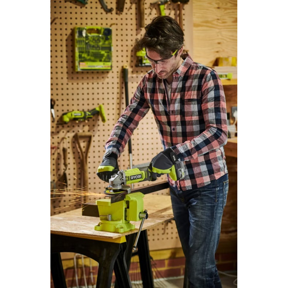 Шлифмашина угловая Ryobi ONE+ RAG18125-0 без АКБ и ЗП