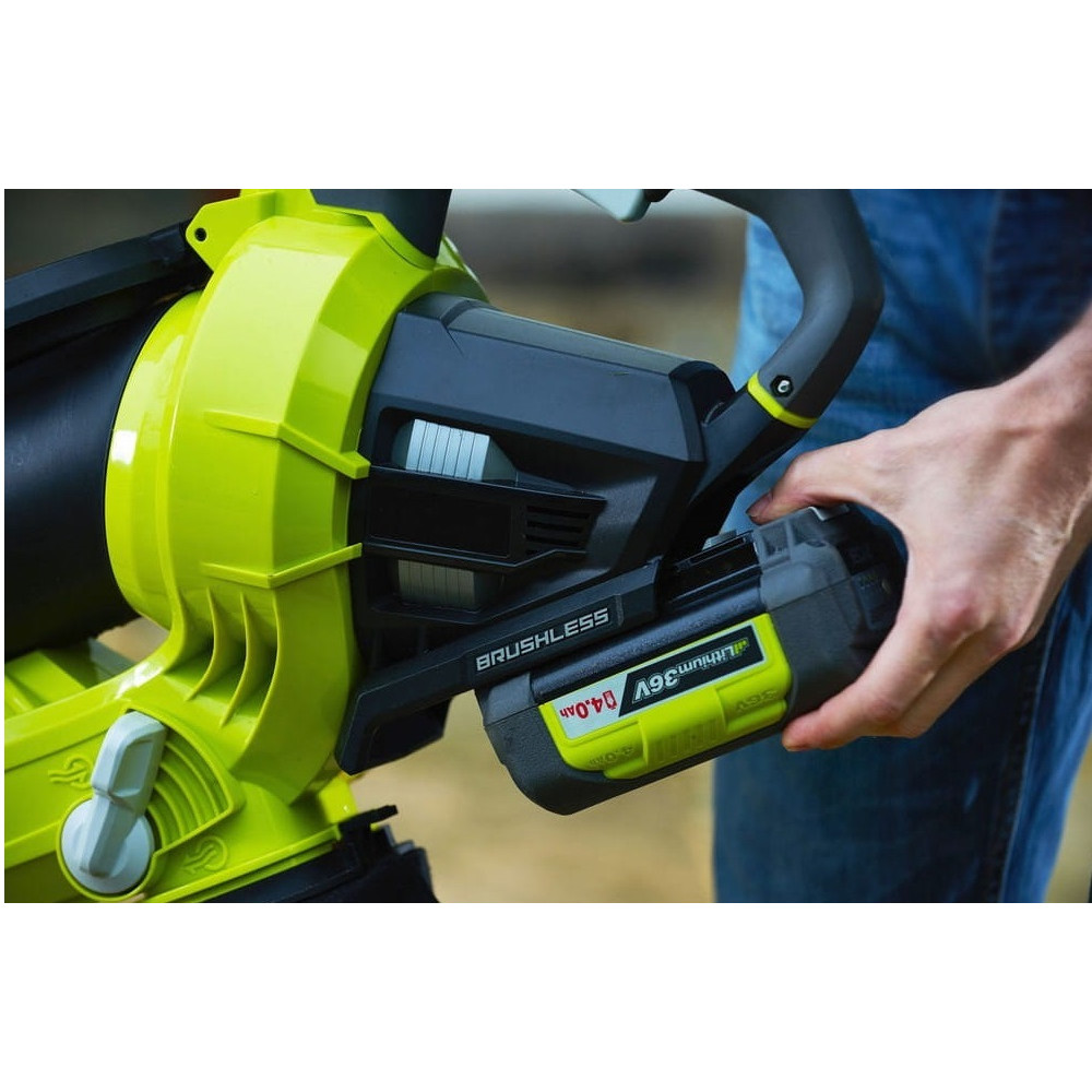 Повітродувка-пилосос RYOBI MaxPower RBV36B 36B, 238 км/год безщіткова без АКБ та ЗП 5133002524