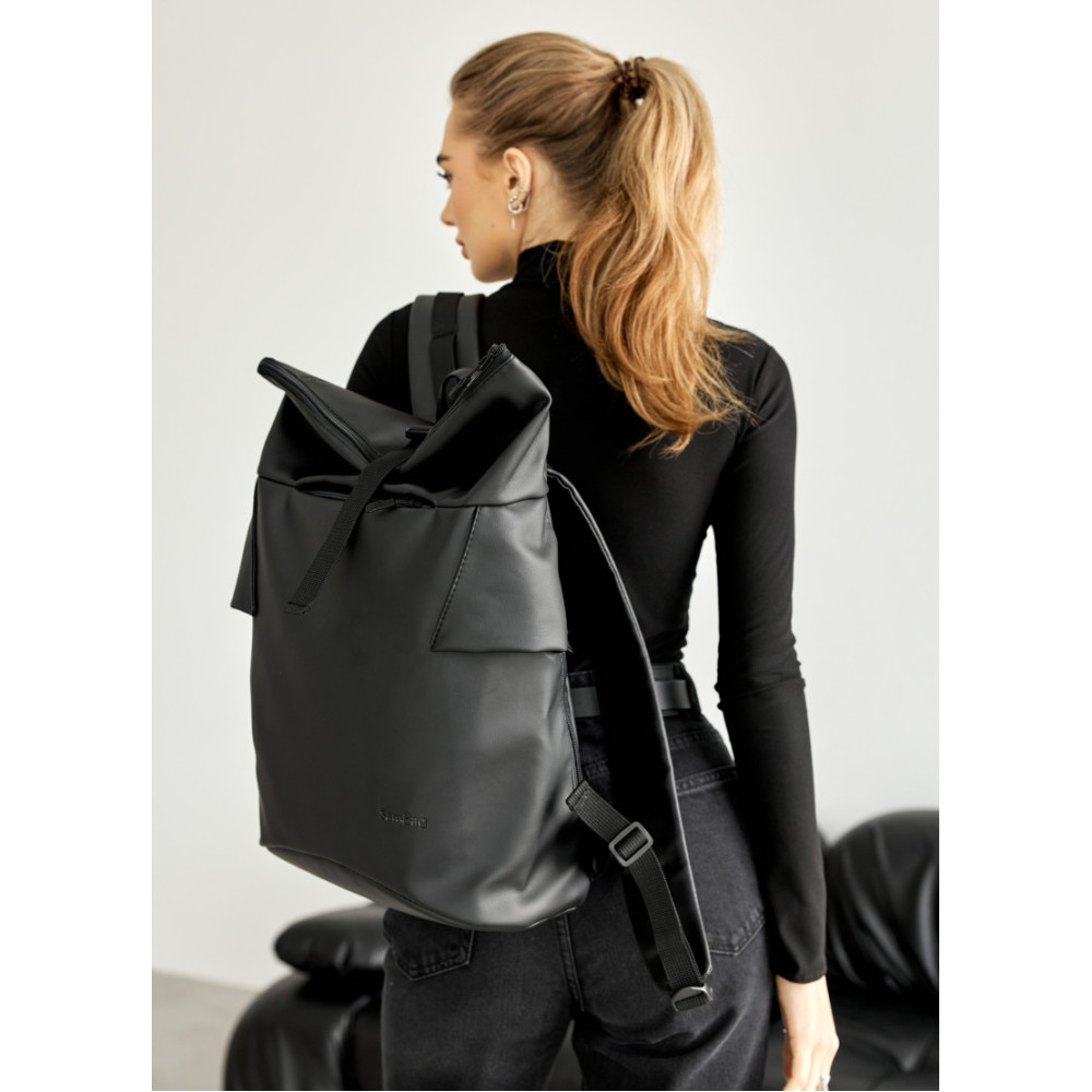 Жіночій рюкзак рол Sambag RollTop KZN чорний 39 х 28.5 х 15 см (24300001)