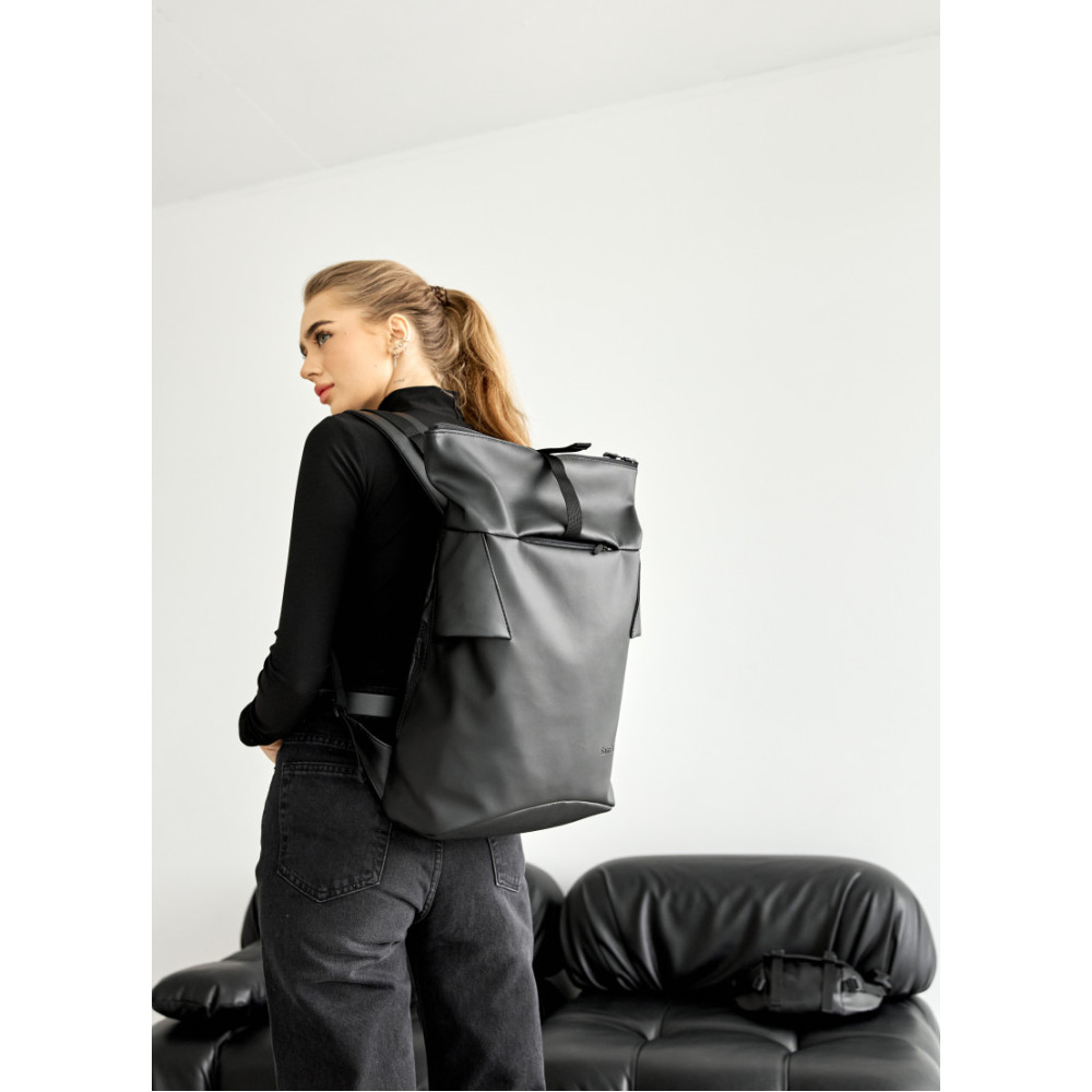 Жіночій рюкзак рол Sambag RollTop KZN чорний 39 х 28.5 х 15 см (24300001)