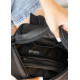 Сумка через плечо женская бананка Sambag Flex черная 30×17×10 см (85351001)