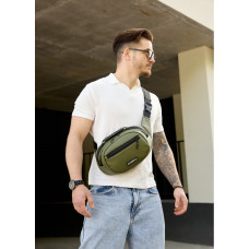 Сумка через плечо бананка Sambag Flex хаки 30×17×10 см (85351019m)