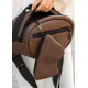 Сумка через плечо женская бананка Sambag Flex шоколад 30×17×10 см (85351020)