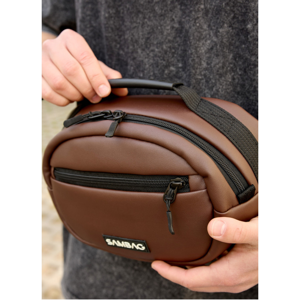 Сумка через плечо бананка Sambag Flex шоколад 30×17×10 см (85351020m)