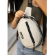Сумка через плечо женская бананка Sambag Flex серая 30×17×10 см (85351030)