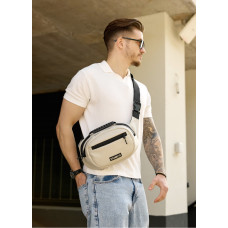 Сумка через плечо бананка Sambag Flex серая 30×17×10 см (85351030m)