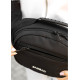 Женская сумка через плечо бананка Sambag Flex черная тканевая 30×17×15 см (85351065)