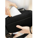 Сумка через плече бананка Sambag Flex чорна тканева 30 × 17 × 10 см (85351065m)