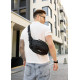 Сумка через плече бананка Sambag Flex Pro чорна 30 × 17 × 15 см (85451065m)