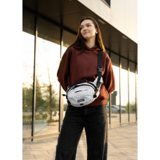 Сумка через плечо женская бананка Sambag Flex Pro принт "Square" 30×17×15 см (85451150)