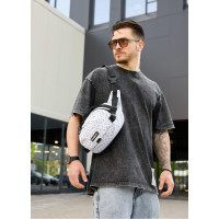 Сумка через плечо бананка Sambag Flex Pro принт "Square" 30×17×15 см (85451150m)