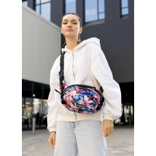 Сумка через плечо женская бананка Sambag Flex Pro принт "Flowers" 30×17×15 см (85451153)
