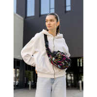 Жіноча сумка через плече бананка Sambag Flex Pro принт "ABSTRACT" 30 × 17 × 15 см (85451707)