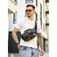 Сумка через плечо бананка Sambag Flex Pro принт "ABSTRACT" 30×17×15 см (85451707m)