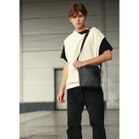 Мужская сумка мессенджер Sambag Makros черная 23 × 19 × 7 см (70220001m)