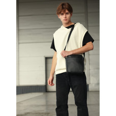 Мужская сумка мессенджер Sambag Makros черная 23 × 19 × 7 см (70220001m)