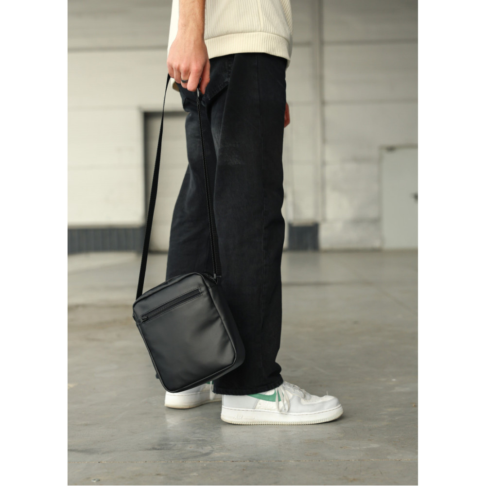 Мужская сумка мессенджер Sambag Makros черная 23 × 19 × 7 см (70220001m)