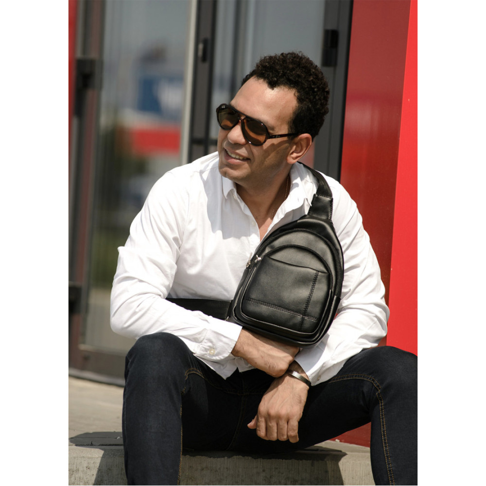 Сумка через плече слінг Sambag Brooklyn SSH black (83111002