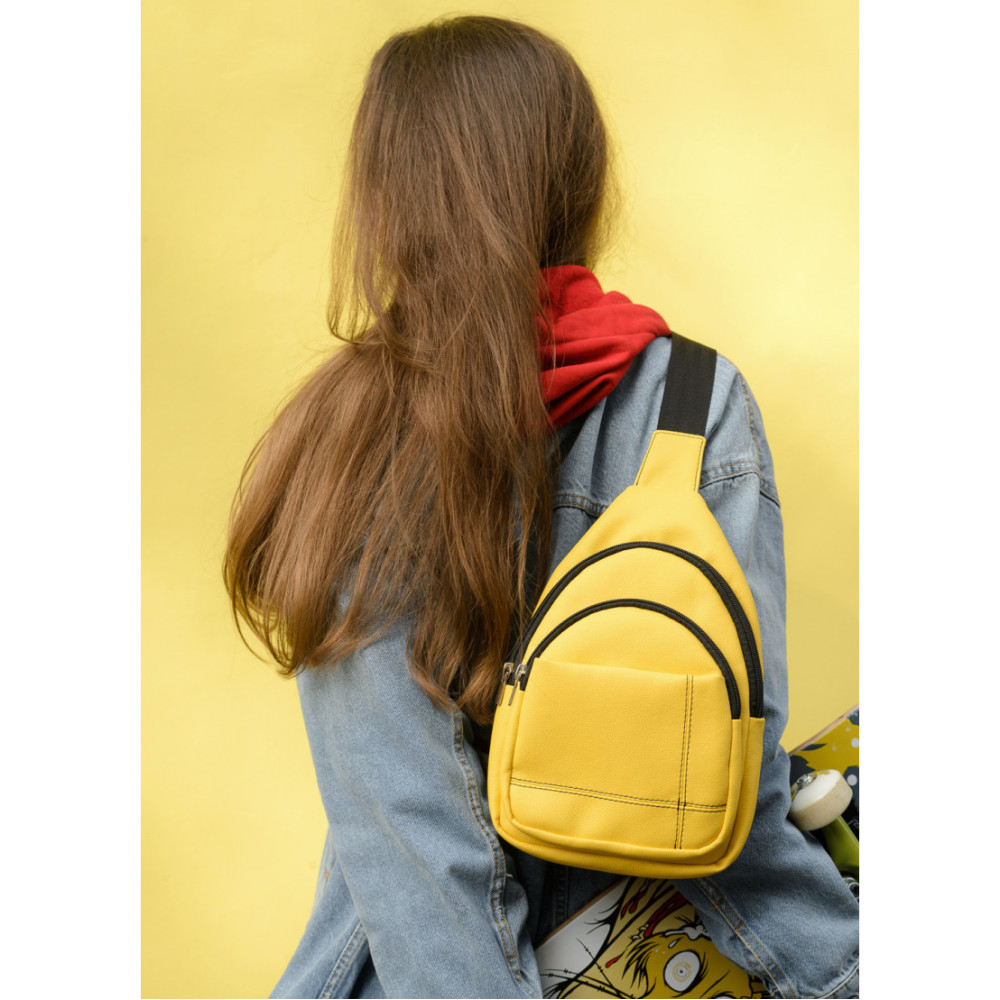 Сумка через плече слінг Sambag Brooklyn SSH жовтий 29 х 19 х 6 см (83111028)