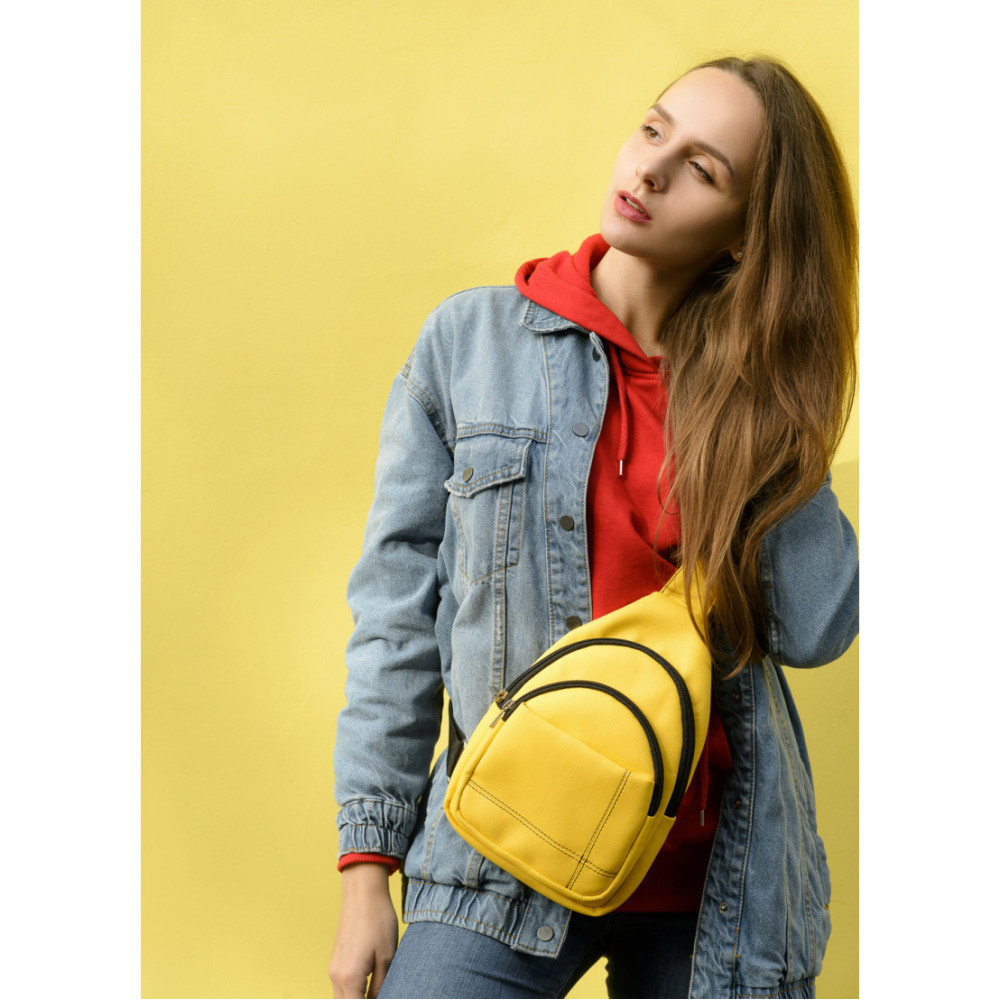 Сумка через плече слінг Sambag Brooklyn SSH жовтий 29 х 19 х 6 см (83111028)