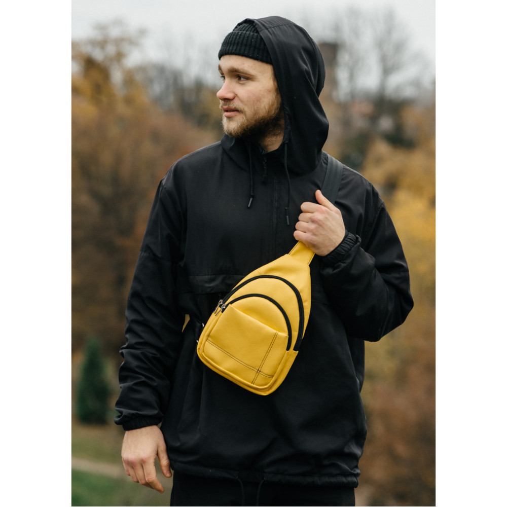 Сумка через плече слінг Sambag Brooklyn SSHm жовтий 29 х 19 х 6 см (83111028m)