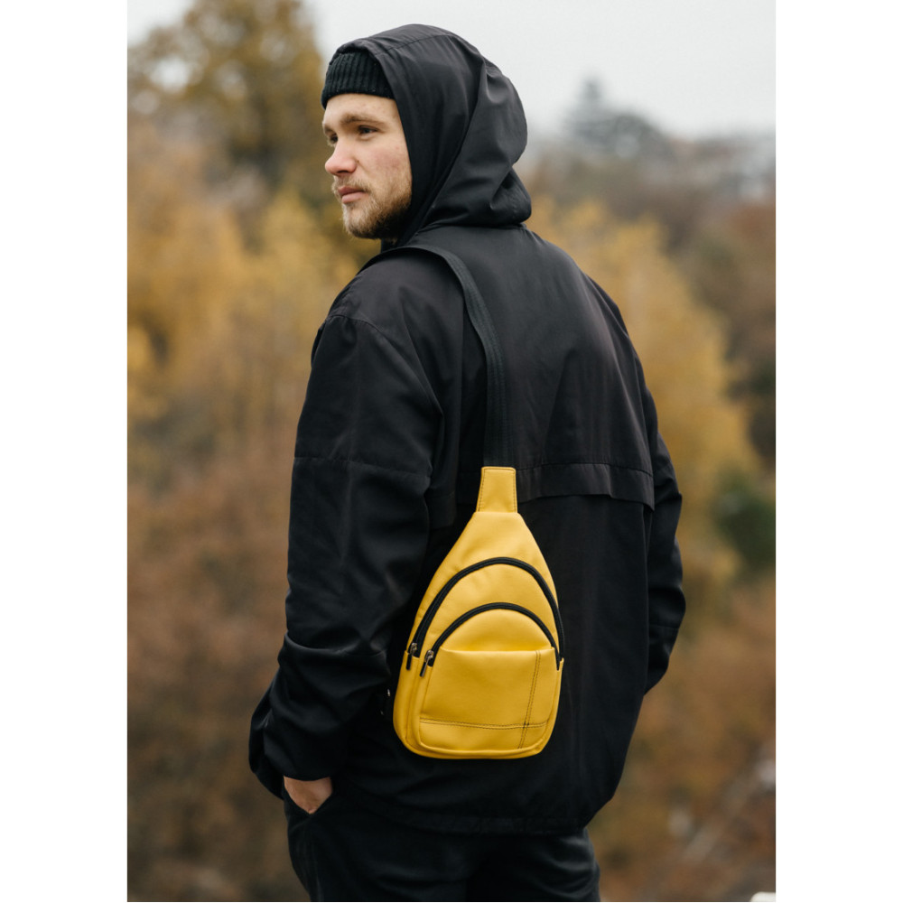 Сумка через плече слінг Sambag Brooklyn SSHm жовтий 29 х 19 х 6 см (83111028m)