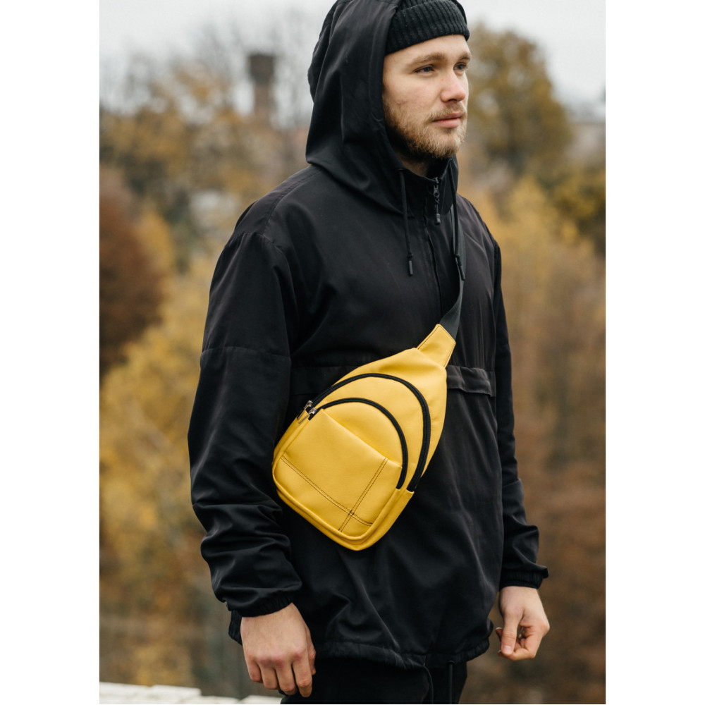 Сумка через плече слінг Sambag Brooklyn SSHm жовтий 29 х 19 х 6 см (83111028m)