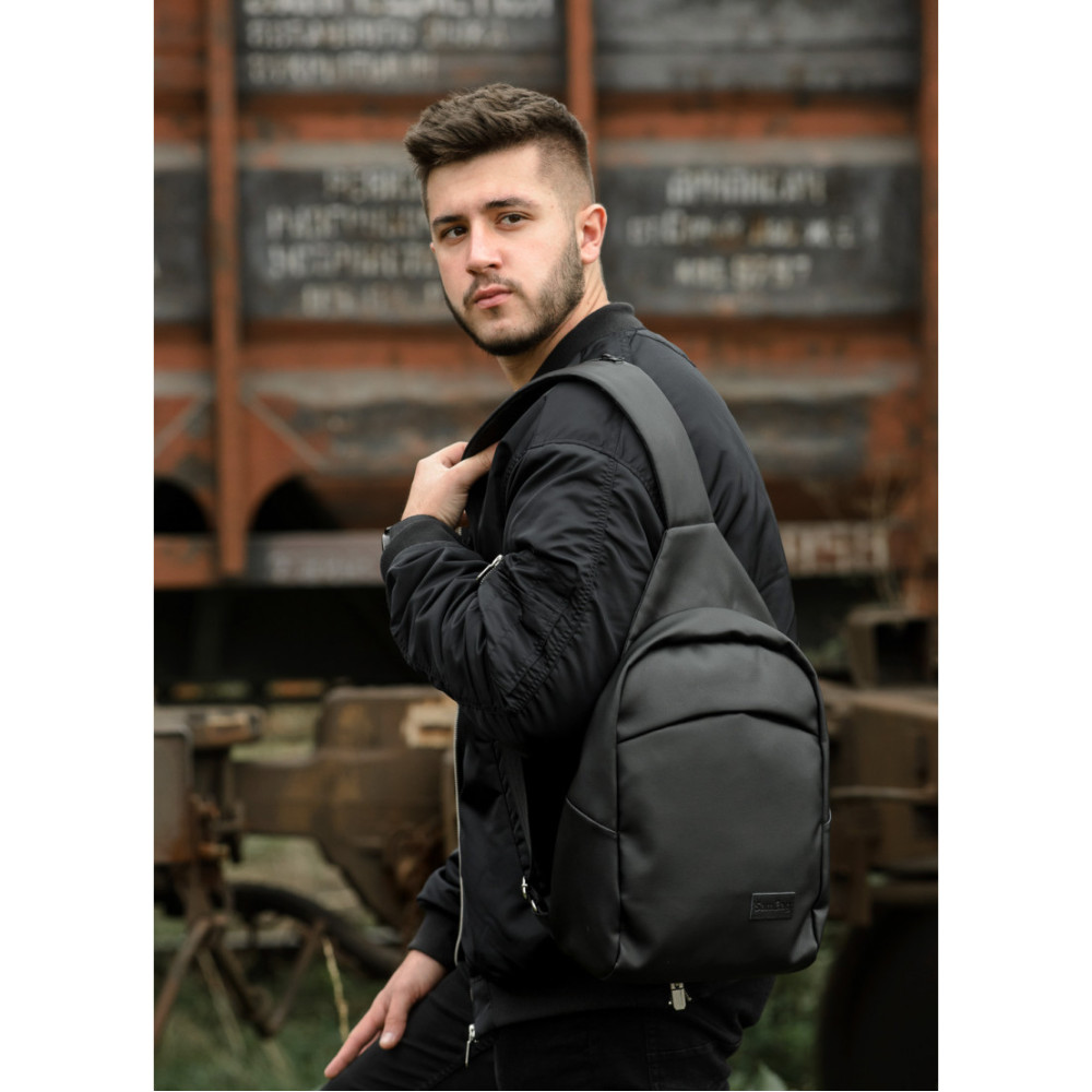 Сумка через плече слінг Sambag Brooklyn MSH чорний (83311001)