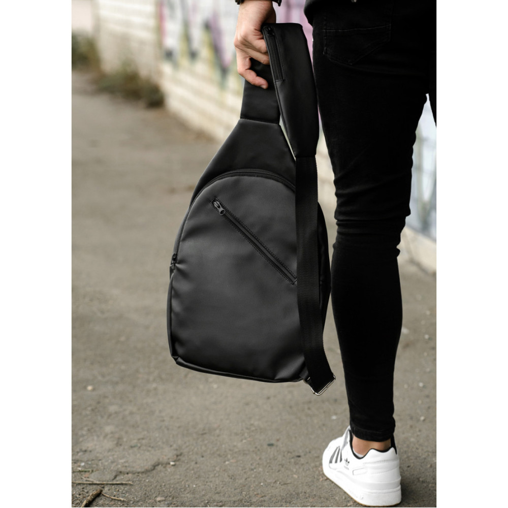 Сумка через плече слінг Sambag Brooklyn MSH чорний (83311001)