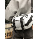 Большая женская поясная сумка бананка Sambag DynamicDart белая 38×21×7 см (80411008)