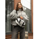 Большая женская поясная сумка бананка Sambag DynamicDart белая 38×21×7 см (80411008)