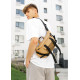 Велика чоловіча сумка бананка Sambag DynamicDart бежева 38 × 21 × 7 см (80411026m)