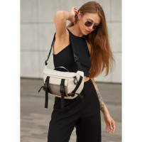 Жіноча сумка бананка Sambag Dynamicdart сіра 38 × 21 × 7 см (80411030)