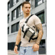 Мужская сумка бананка Sambag Dynamicdart серая 38 × 21 × 7 см (80411030m)