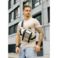 Мужская сумка бананка Sambag Dynamicdart серая 38 × 21 × 7 см (80411030m)