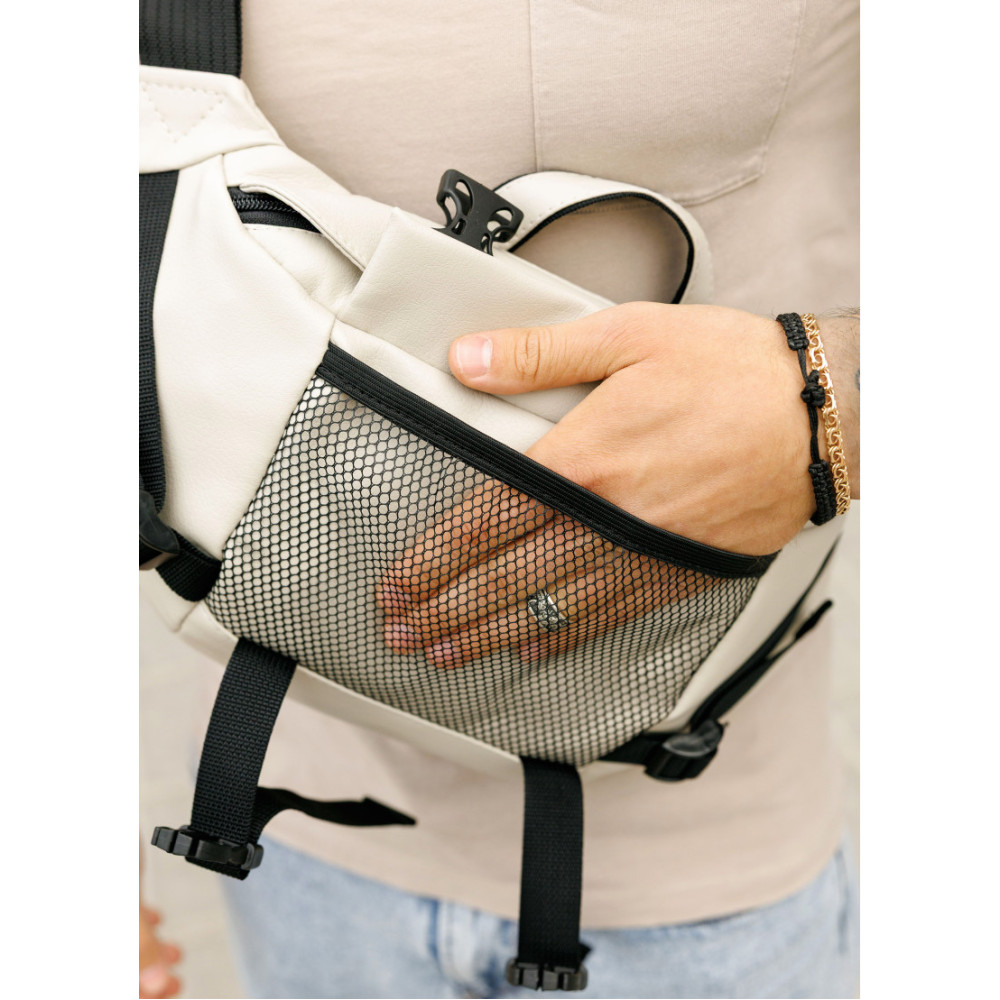 Мужская сумка бананка Sambag Dynamicdart серая 38 × 21 × 7 см (80411030m)