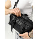 Большая мужская сумка бананка Sambag DynamicDart черная 38 × 21 × 7 см (80411101m)