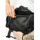 Большая мужская сумка бананка Sambag DynamicDart черная 38 × 21 × 7 см (80411101m)