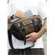 Большая мужская сумка бананка Sambag DynamicDart орех 38 × 21 × 7 см (80411119m)