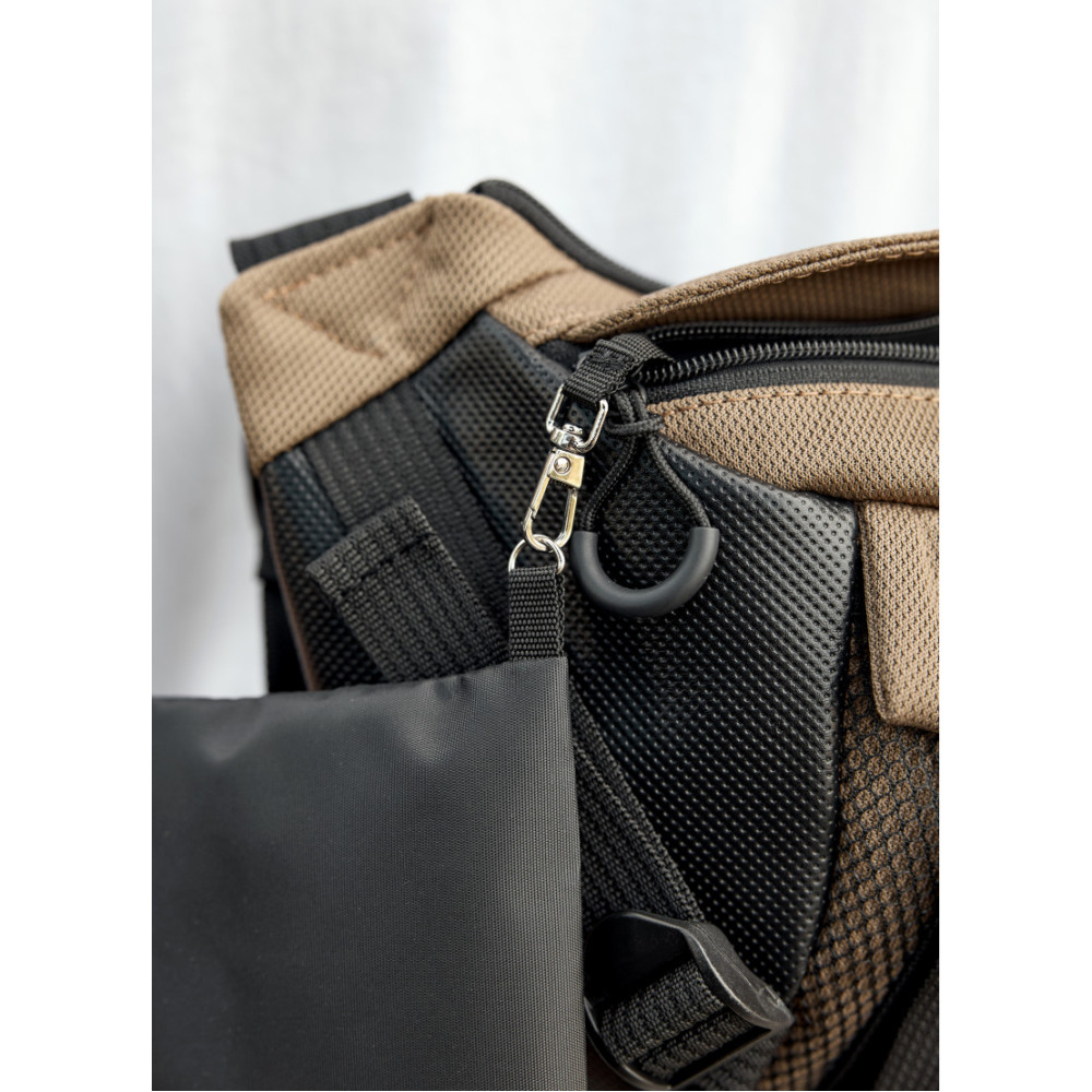 Большая мужская сумка бананка Sambag DynamicDart орех 38 × 21 × 7 см (80411119m)