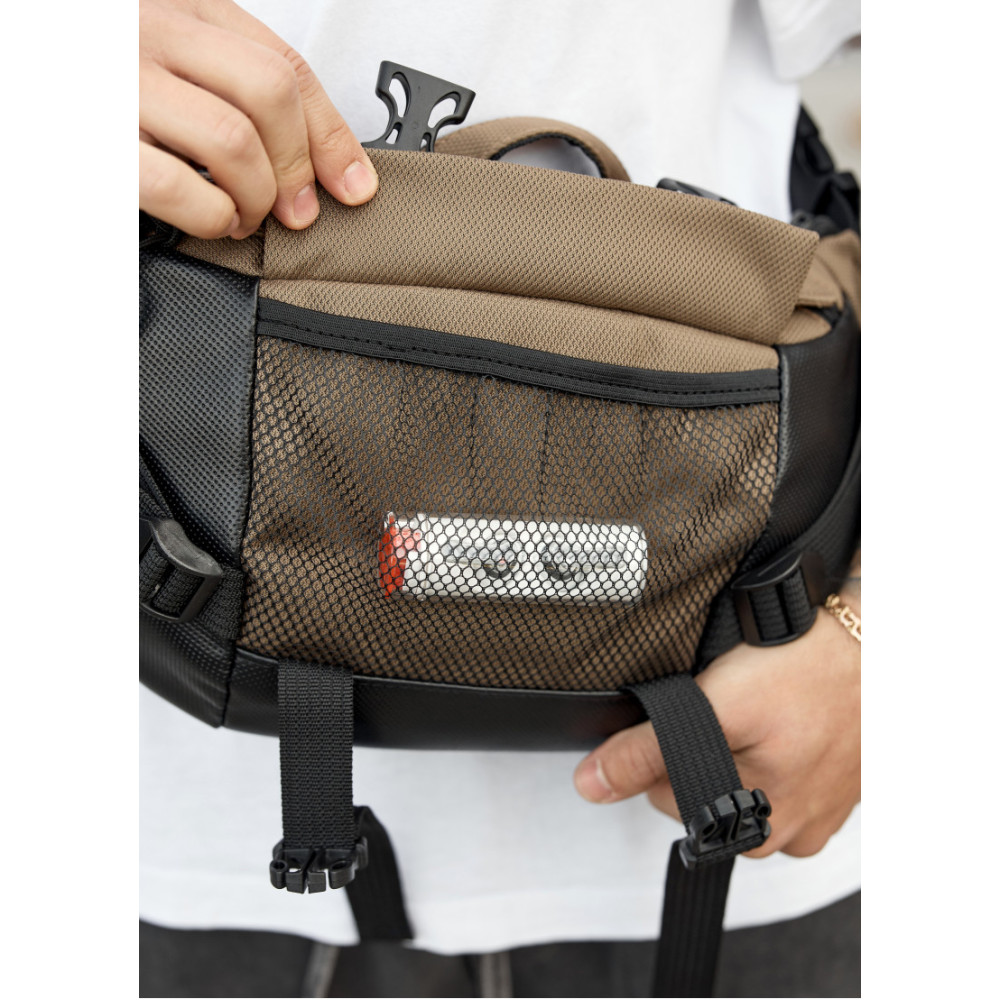 Большая мужская сумка бананка Sambag DynamicDart орех 38 × 21 × 7 см (80411119m)